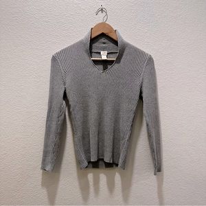 J.Jill | Wool Sweater | Unique Collar & V-Neck | S